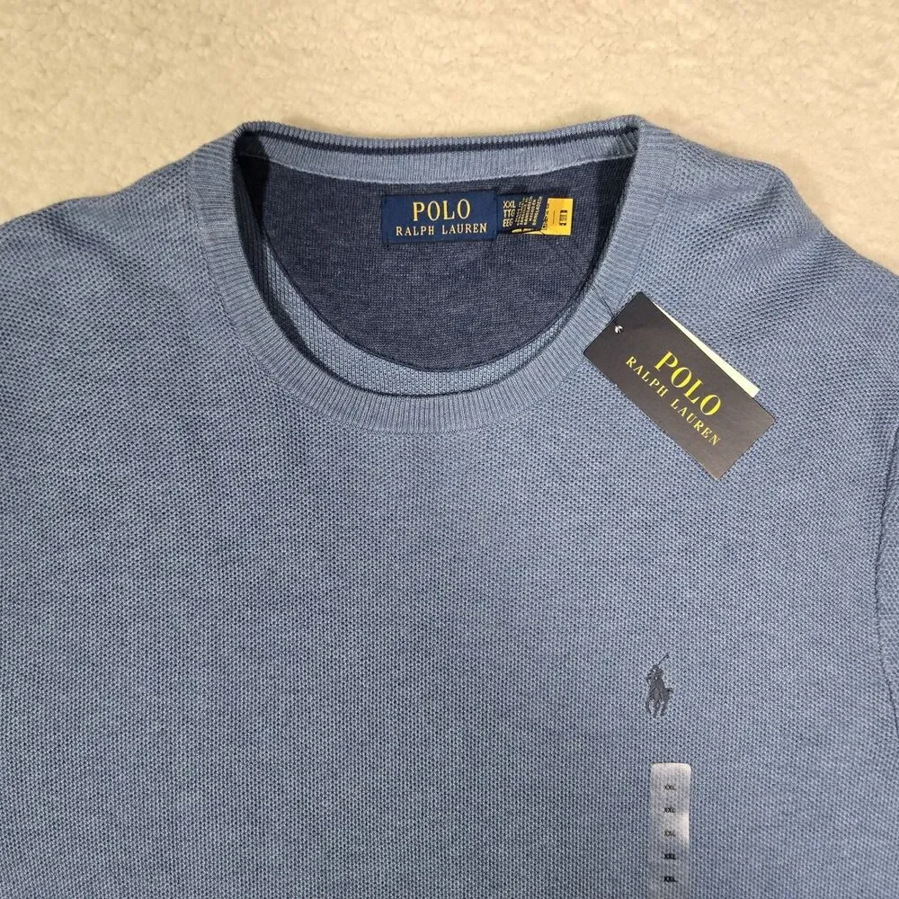Polo Ralph Lauren Crewneck Sweater Blue Classic SRL 710929259012 Mens 2XL